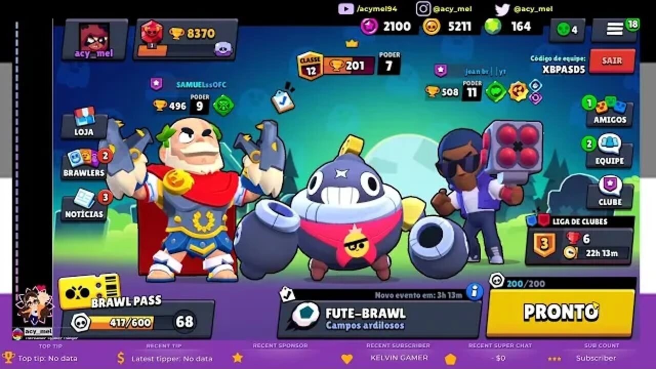 ✴️🎮 Bora jogar 🎮 #brawlstars ✴️ #rumo1k