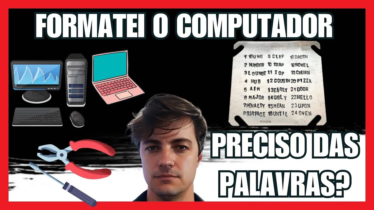 Se eu formatar o computador, precisarei usar as palavras para acessar a Hardwallet?