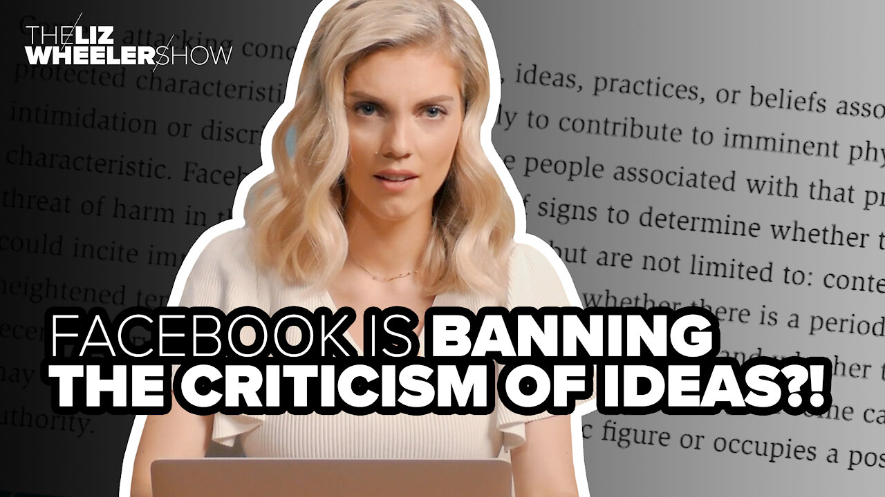 Facebook is banning the criticism of ideas?!