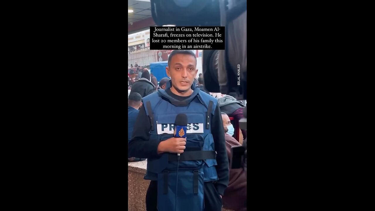 Palestinian journalist reporting the news even after losing 20 family members in today’s airstrike