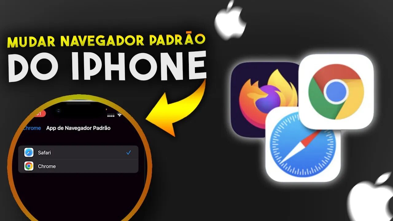 Como ALTERAR O NAVEGADOR PADRÃO do iPhone