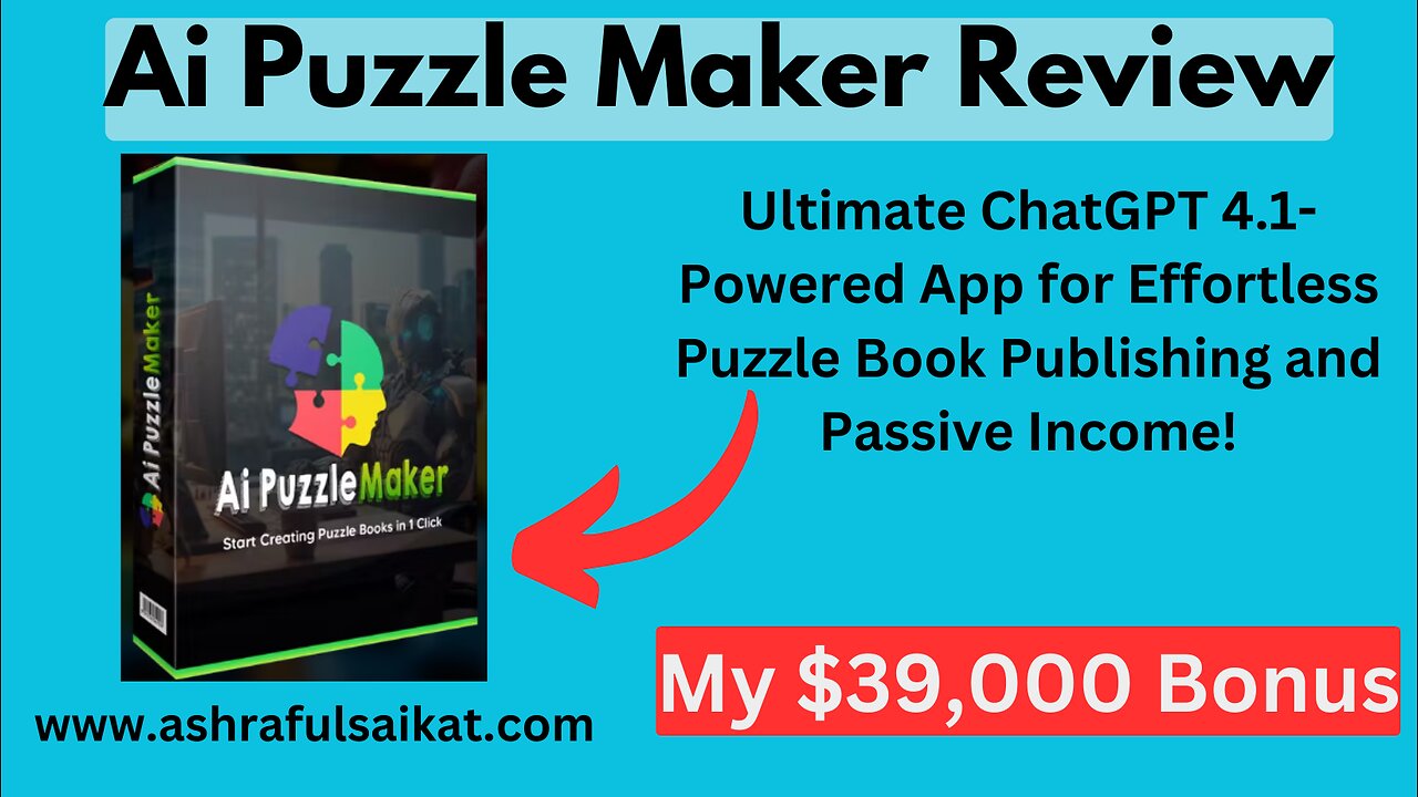 Ai Puzzle Maker Review-Create and Sell Unlimited Puzzle Books (AI PUZZLE MAKER App By Venkatesh)