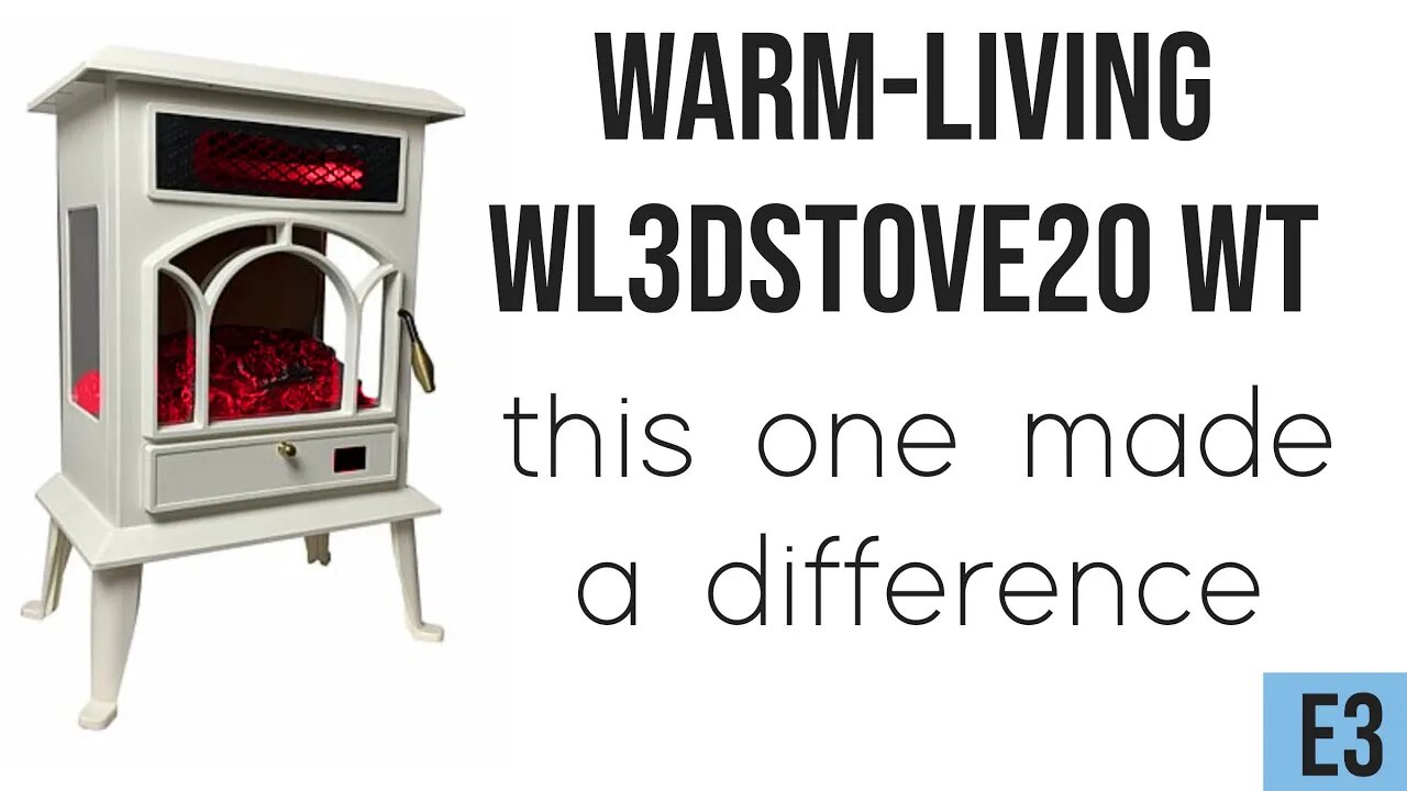 Warm Living Infrared Technology WL3DSTOVE20 WT - HEATER MINI SERIES E3