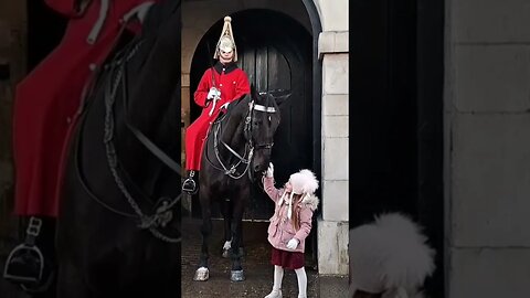 The kings guards horse and the little girl #thekingsguard