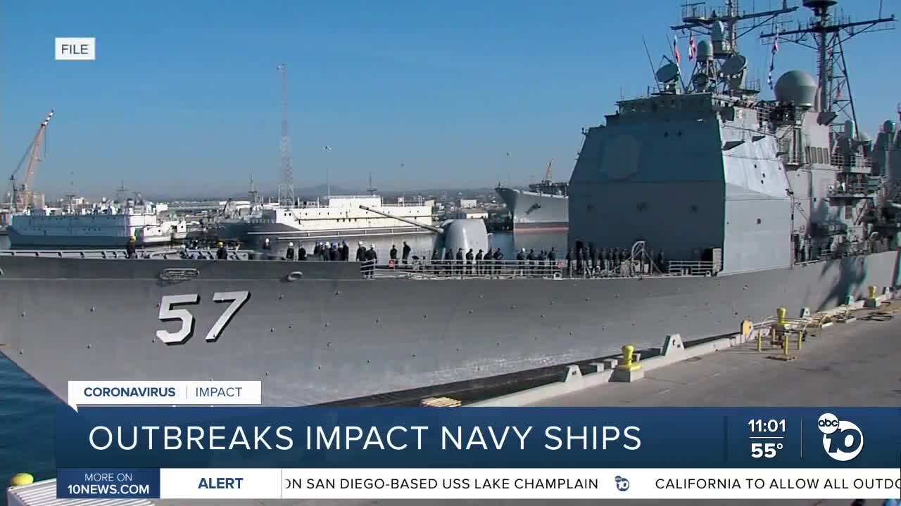 Coronavirus outbreaks affecting Navy ships