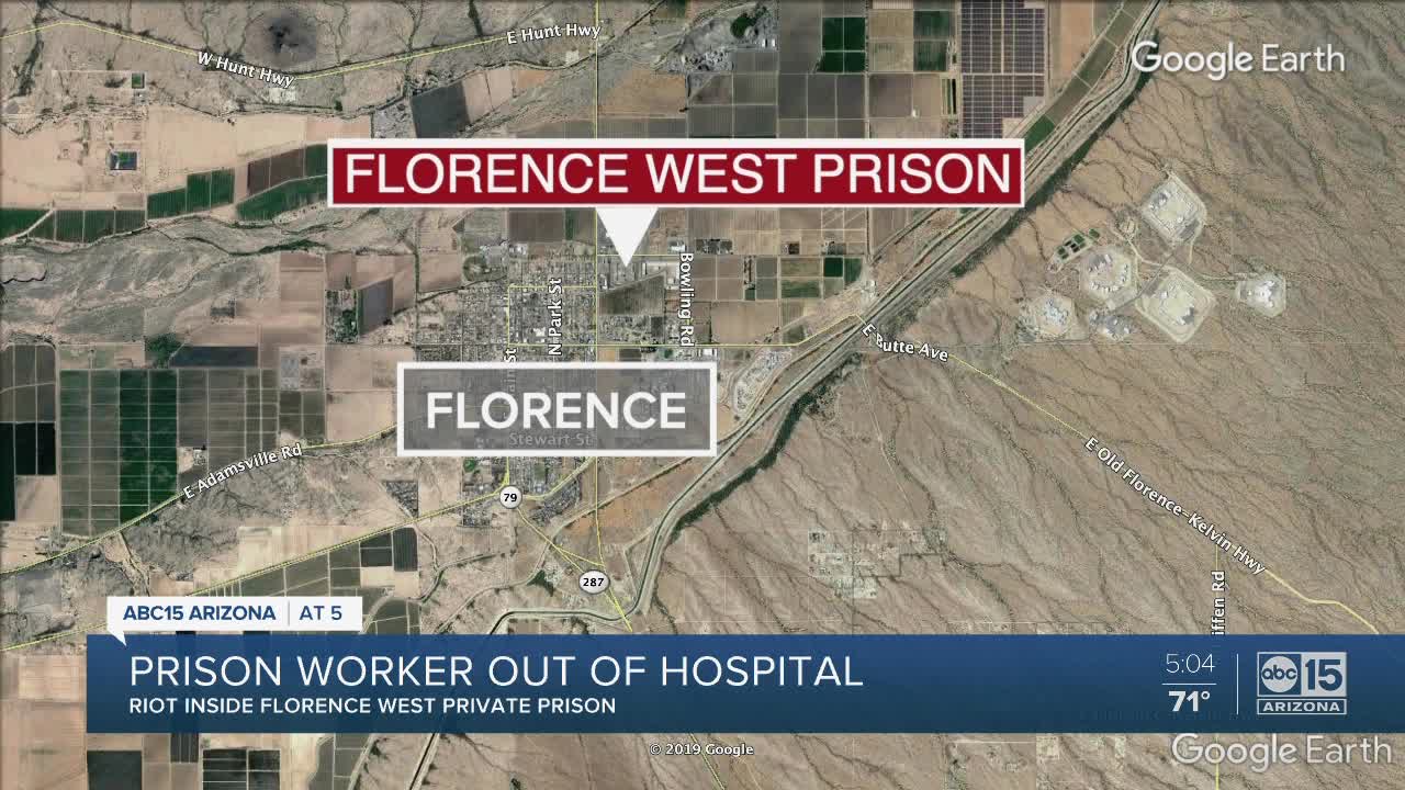 Prison worker out of hospital