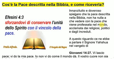 🌎 Che cos'è la Pace descritta nella Bibbia, e come riceverla?