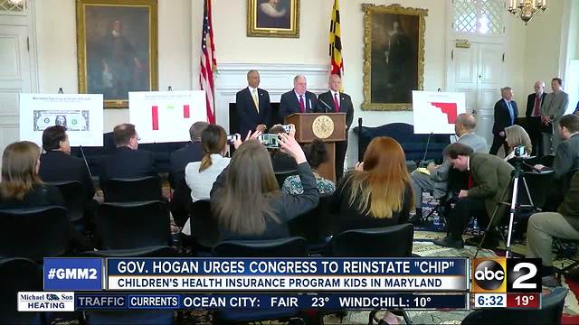 Governor Larry Hogan urges Congress to reinstate children's health program