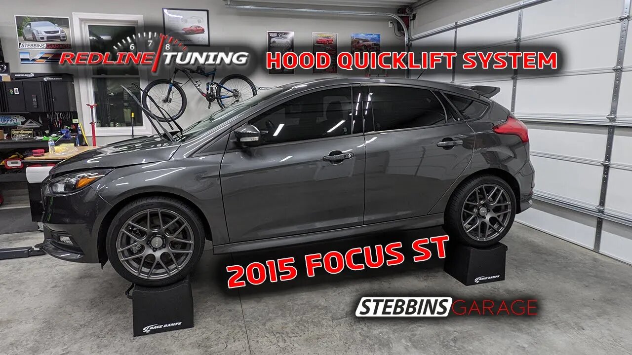 Focus ST Redline Tuning Hood QuickLIFT System Hood Strut Install