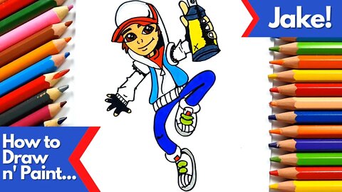 How to draw and paint Jake Subway Surfers