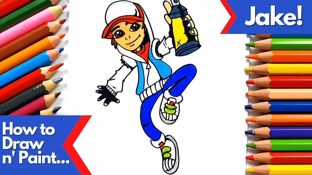 How to draw and paint Jake Subway Surfers