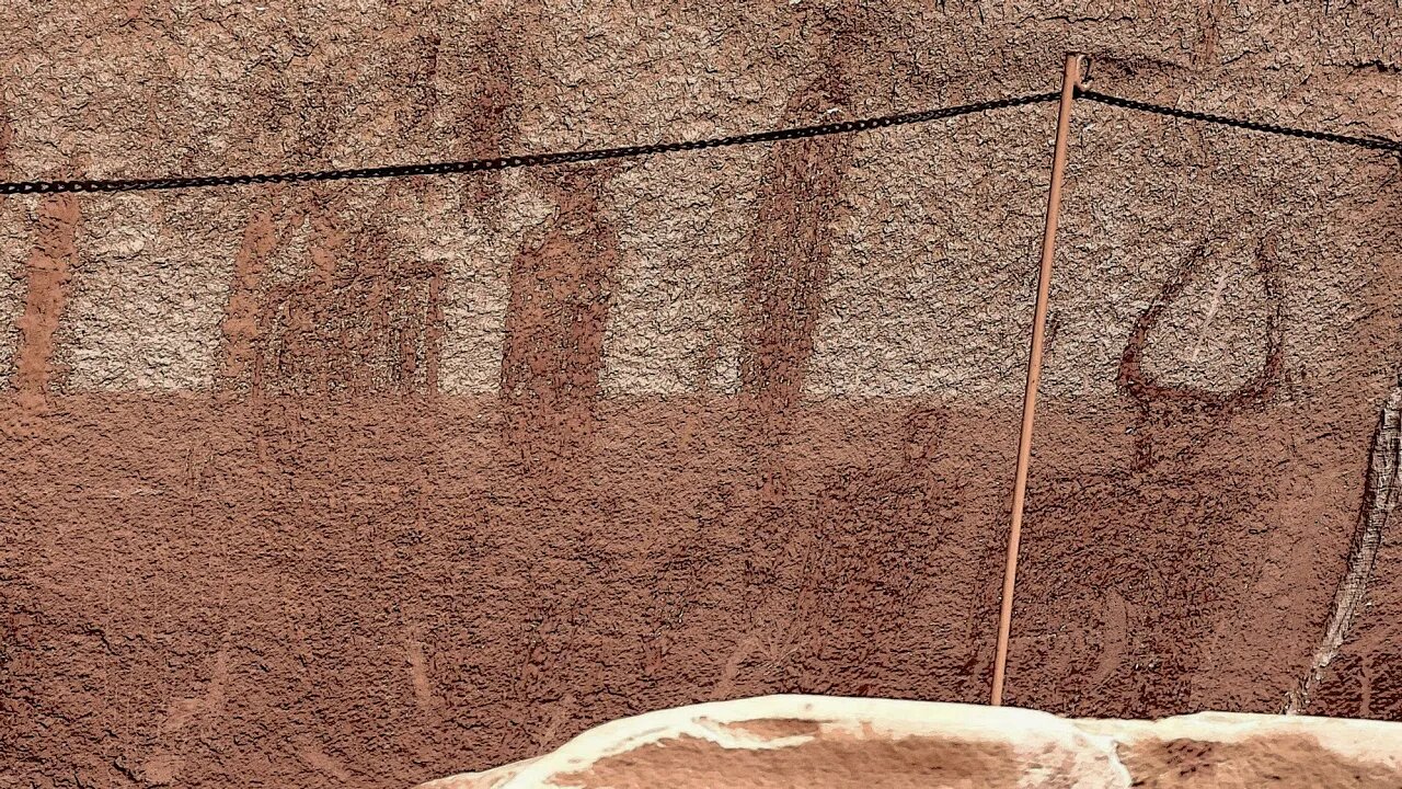 Devil Man & Solar Burst, 8,000 Year Old Pictographs in Horseshoe Canyon