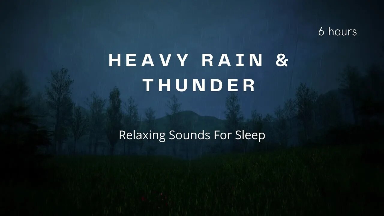 THUNDER AND RAIN , Rainstorm Sounds For Relaxing, Focus or Sleep , White Noise 5 Hours