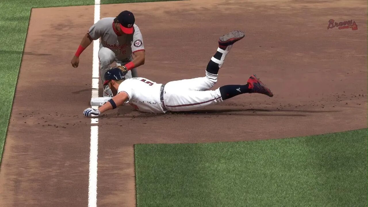 MLB The Show 22 2-run 3B (sliding)