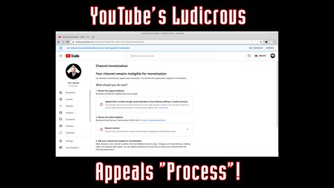 YouTube Ludicrous Appeals Process !