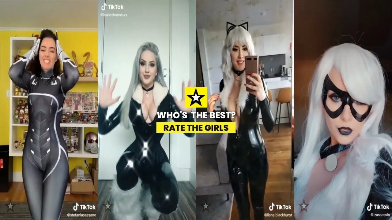 Rate the Girls: Best Spiderman Black Cat TikTok Cosplay Challenge #7 (Marvel) 🕷😼