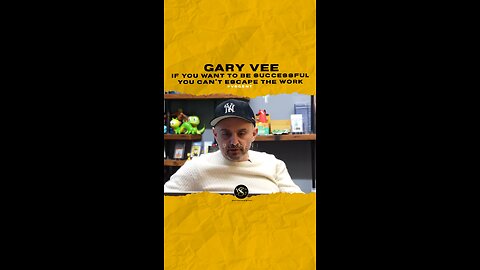 #garyvee If you want to be successful you can’t escape the work. 🎥 @garyvee