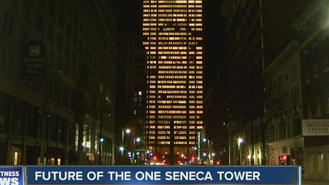 One Seneca Tower lights up downtown Buffalo