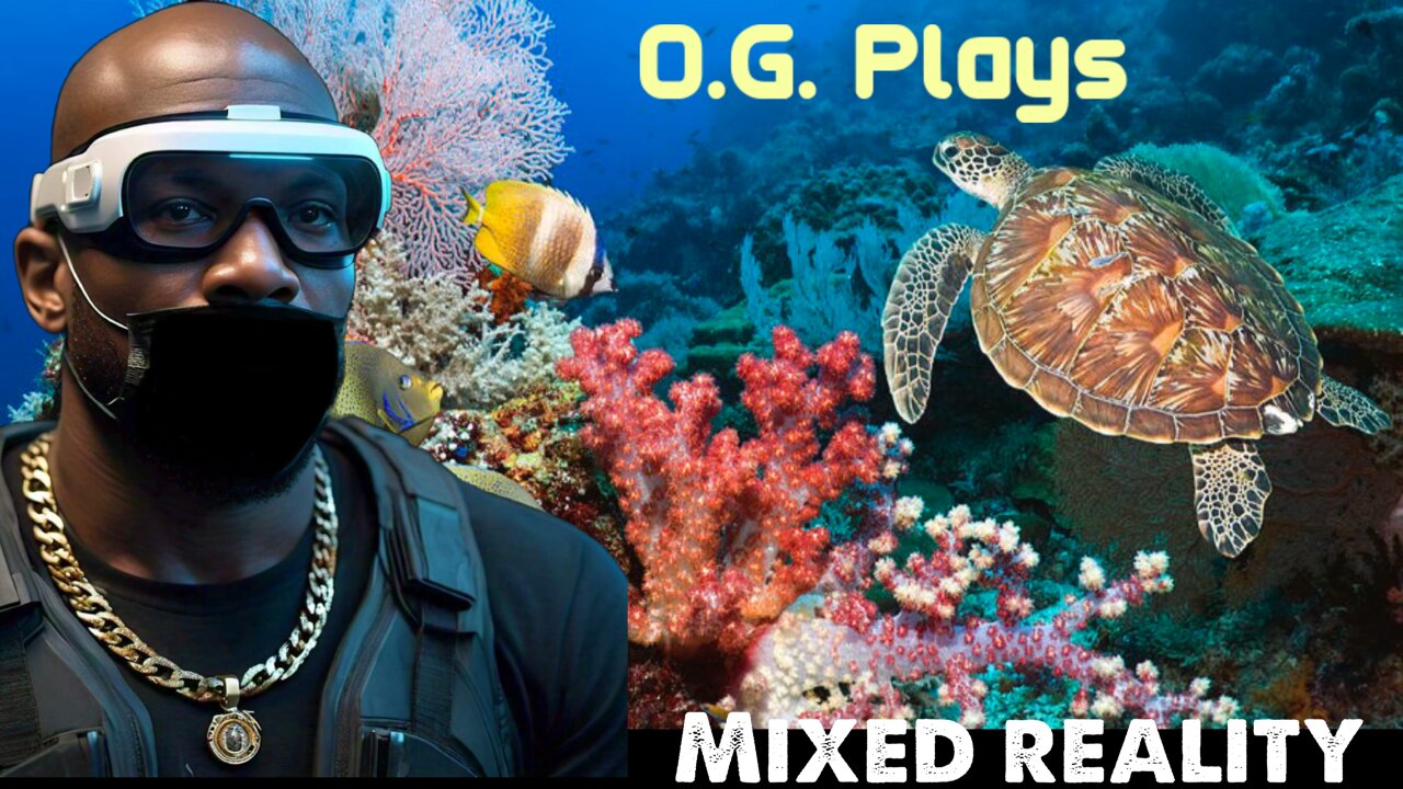 O.G. Watches Nature Documentary using Quest 3 Mixed Reality