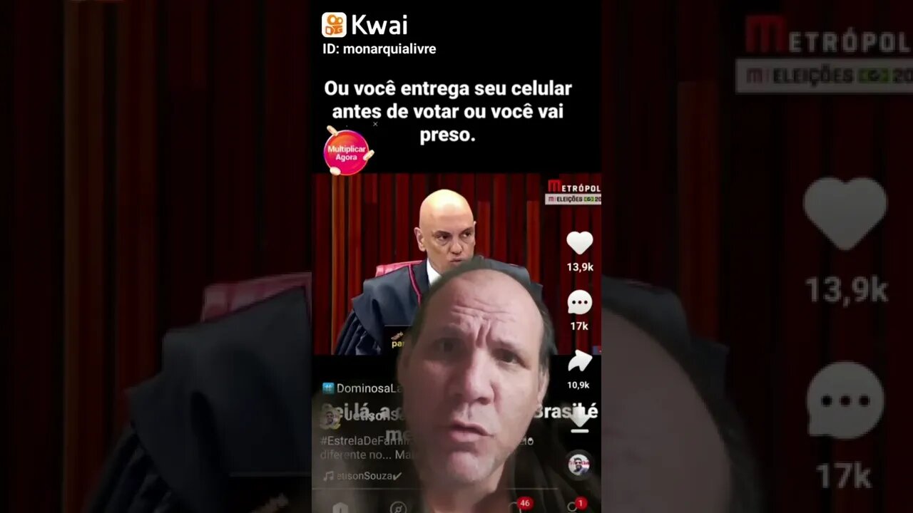 Deu ao aviso: : Alexandre Moraes disse que quem não deixar celular com mesário será preso