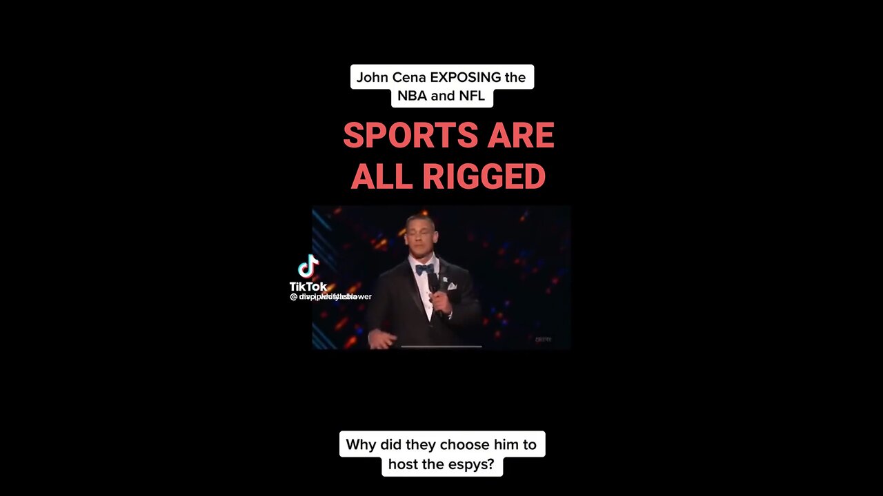 ALL SPORTS ARE RIGGED, JUST BREAD & CIRCUSES TO DISTRACT🙄