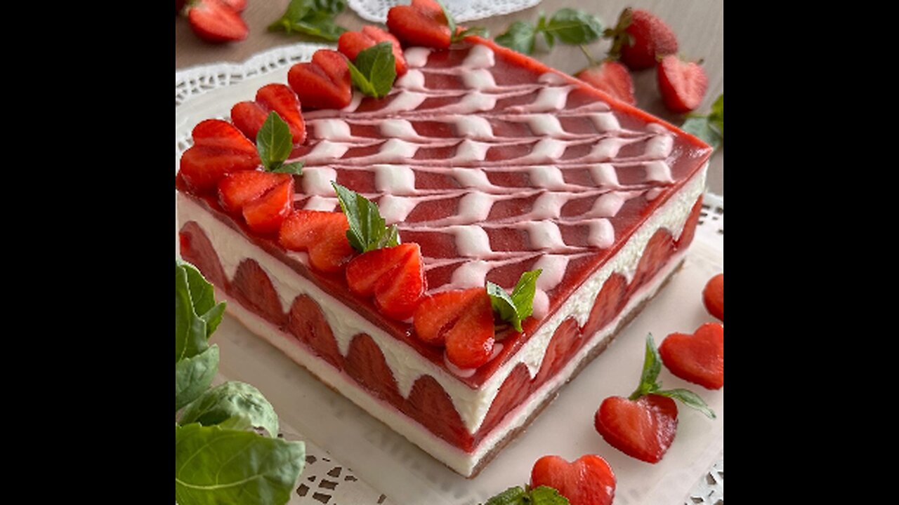 Тирамису с клубникой в виде торта 😍Авторский рецепт🍓