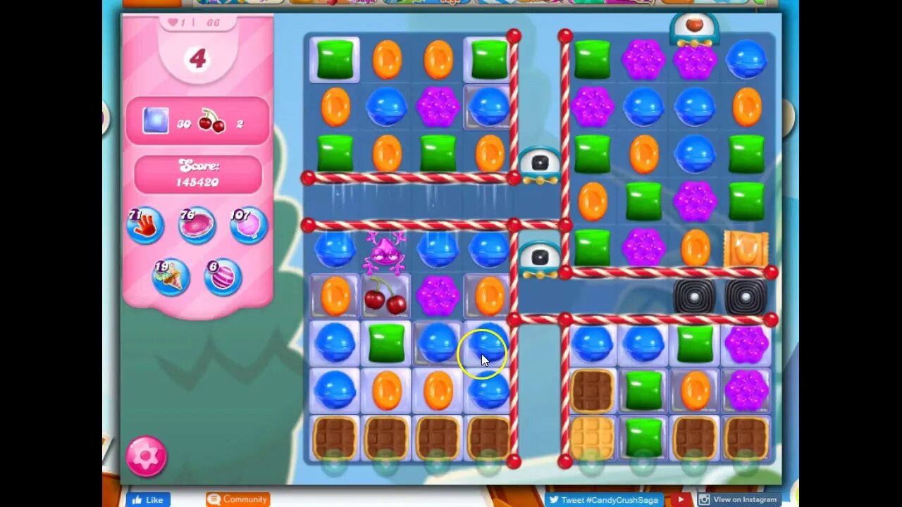 Candy Crush Level 4821 Audio Talkthrough, Winter Festival Level 66 Talkthrough for Candy Crush Saga