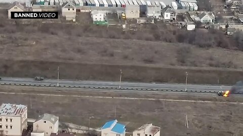 Drone Footage Shows Battle In Kherson Ukraine First Day of Russian Operation