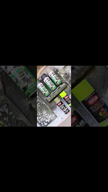Rattlecan Paint Tutorial TEASER - Multicam Tropic, M81 Woodland, Snakeskin #shorts