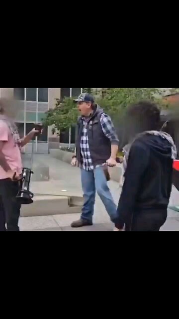 Patriot losing it on College Paid Protesters