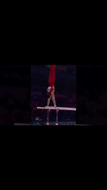 Zou Jingyuan (CHN) wins his 3rd parallel bars World Title 2023 #shorts
