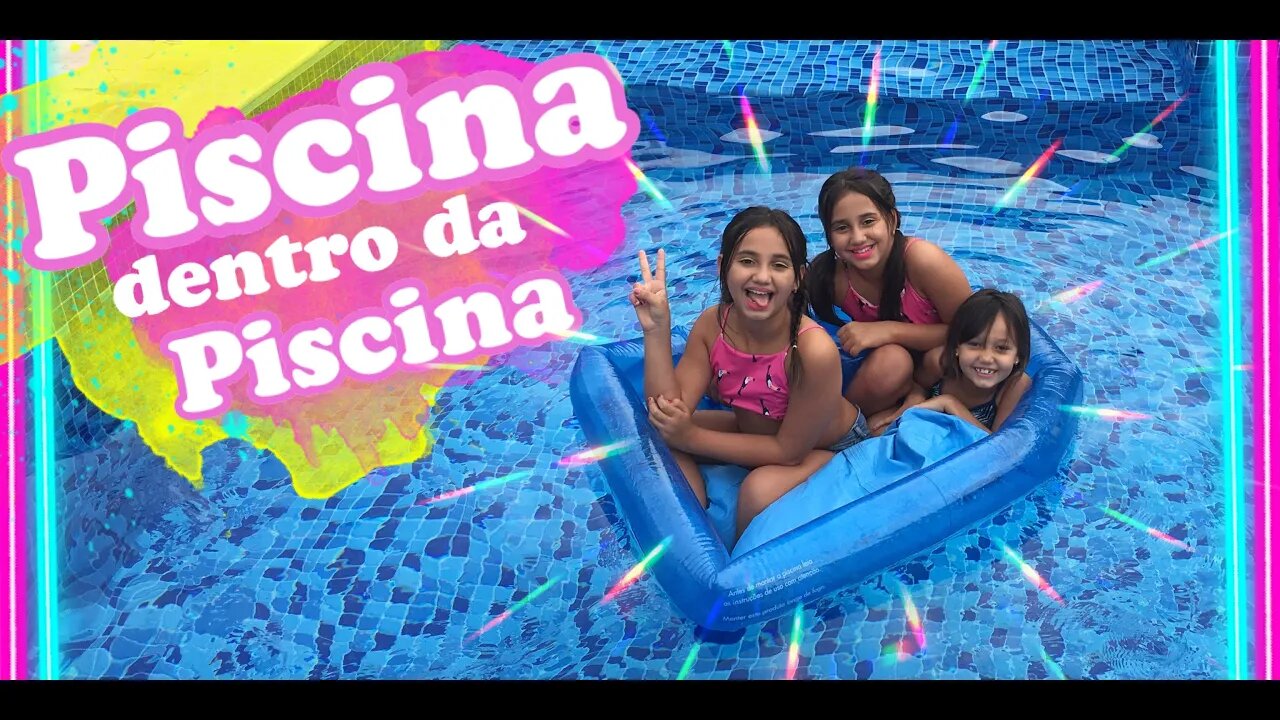 GINCANA DA PISCINA pool challenge / COLOCAMOS UMA PISCINA DENTRO da PISCINA ! Será que deu certo ?!