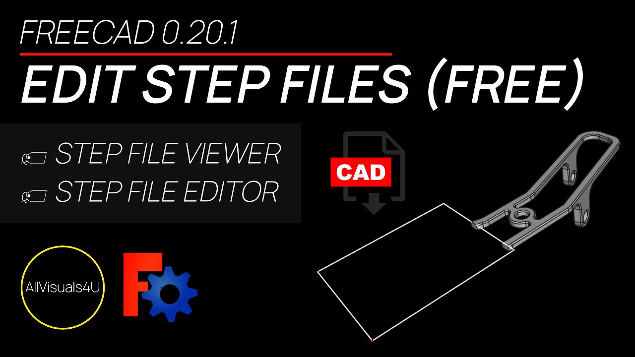 🔧 Edit Step Files For Free - Free Step File Editor - Free Step File Viewer - FreeCAD Part Design