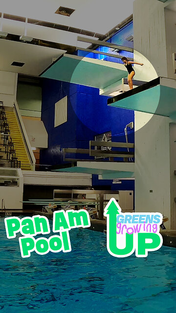 Jumping off 5 meter platform at Pan Am Pool #panampool