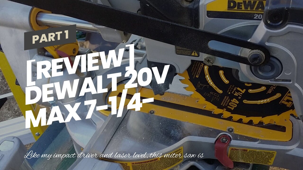 [REVIEW] DEWALT 20V MAX 7-14-Inch Miter Saw, Tool Only, Cordless (DCS361B)