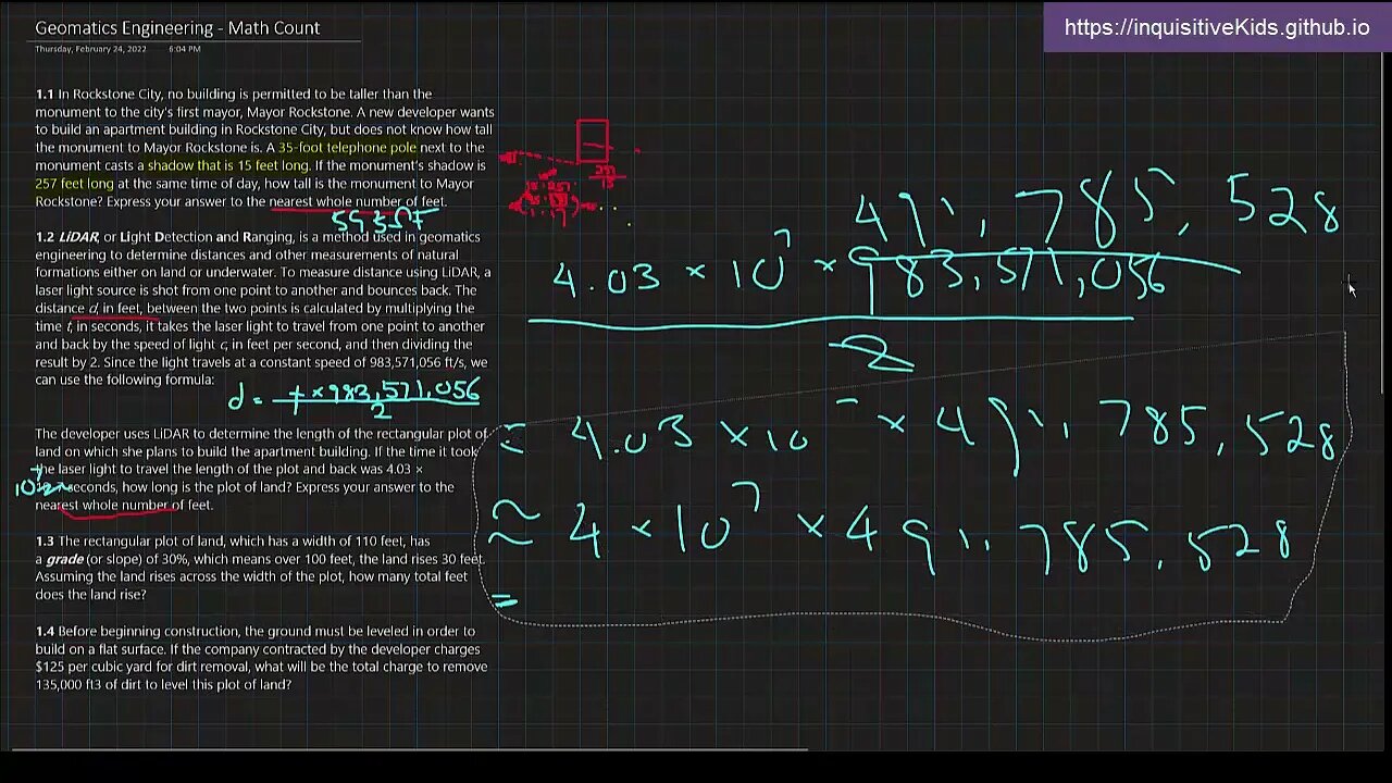 Geomatics Engineering - Math Count