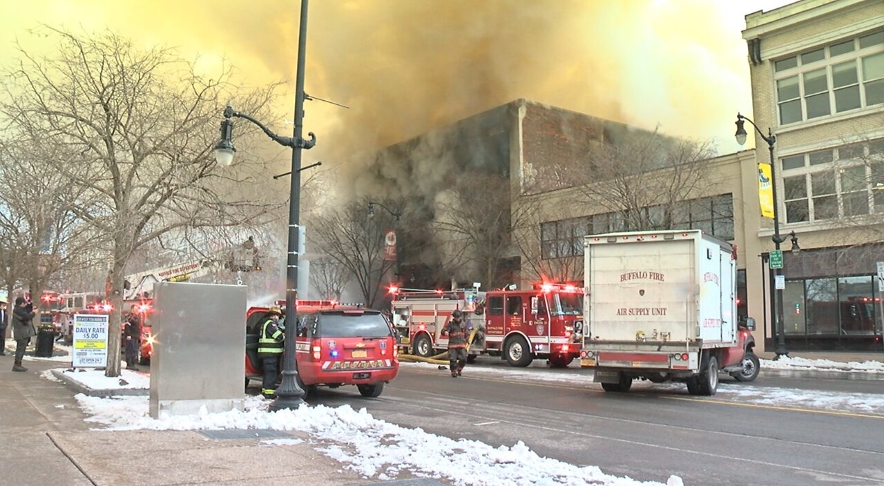 Buffalo firefighter killed in four-alarm fire on Main Street