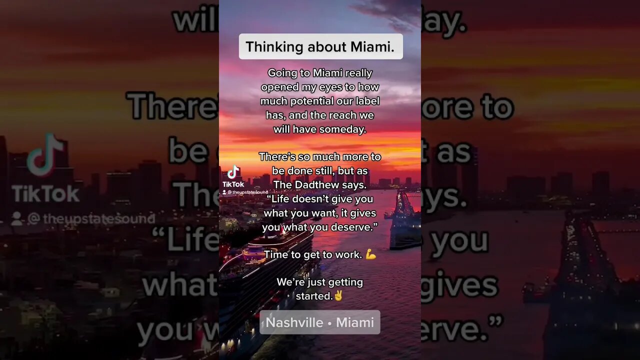 Thinking about Miami #miami #miamibeach #recordlabel #theupstatesound #thefuture #goals #dreambig