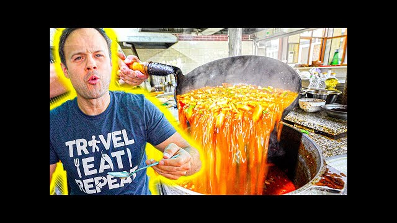 Most EXTREME Street Food in Asia - BIGGEST Horse Noodle EVER Made + INSANE 18 Hour UZBEK Food Tour!!