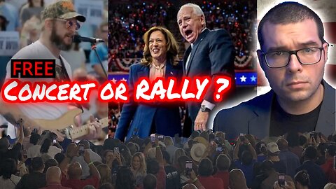 FAKE CROWDS. Kamala Harris Rally or FREE Concert?? TC 08/08/24