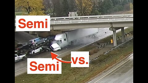 Caught on Camera; Semi merges from dead stop