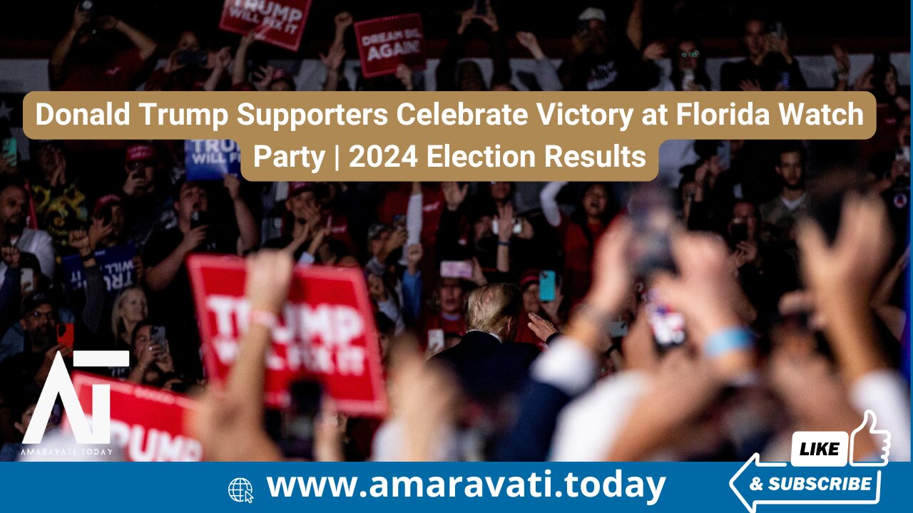 Donald Trump Supporters Celebrate Victory at Florida Watch Party | Election Results |Amaravati Today