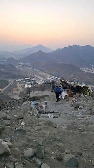 Lovely Sunrise View on the side of the Mountain ⛰️ @ Saudi Arabia