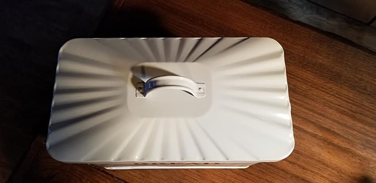 Bread Box & Butter Dish, Breadbox Storage Container, Loaf Holder, Kitchen Counter Bin, 15.25” x...