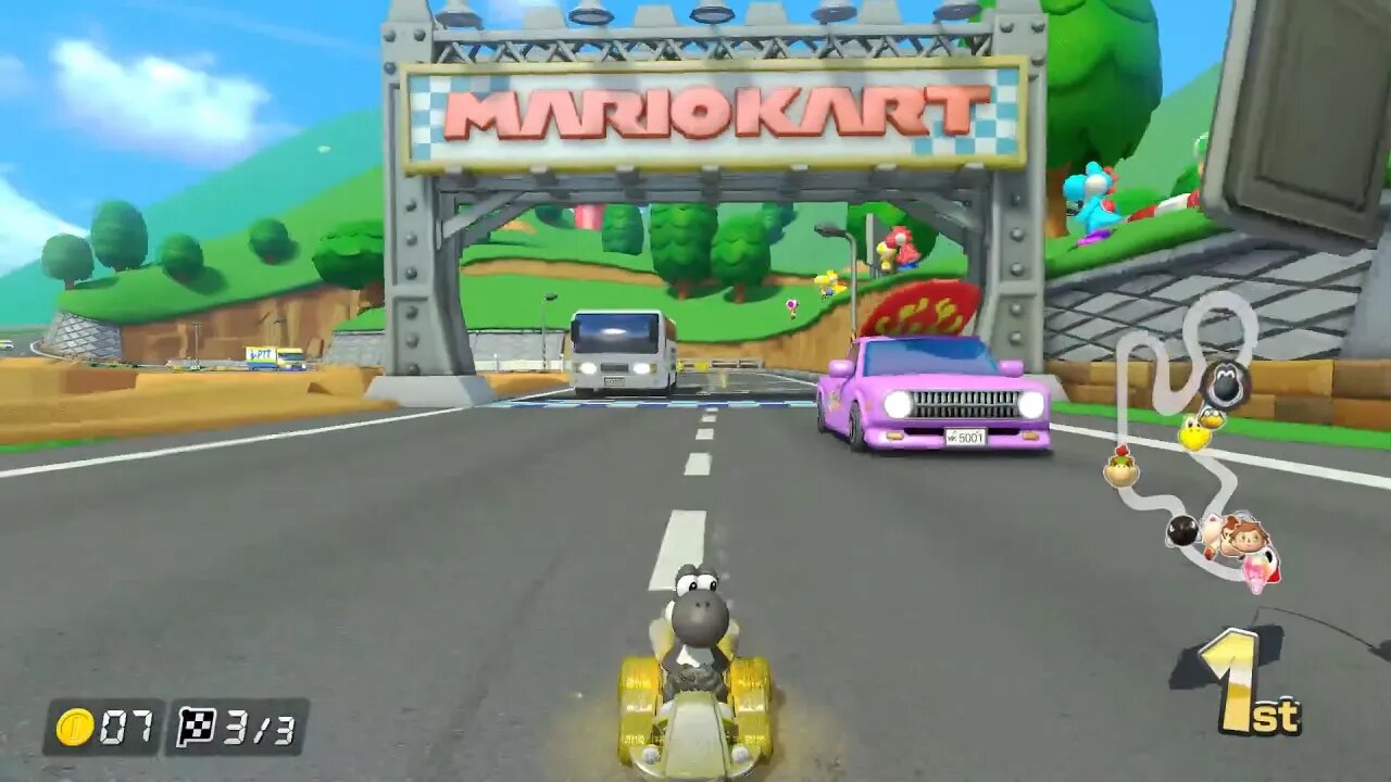 First Place In All Mario Kart Tracks Frantic Items, 200cc And Hard CPU Part 3