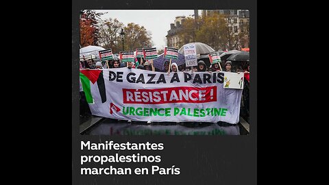 Miles de personas se manifiestan en apoyo a Palestina en la ciudad de París