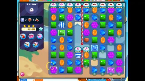 Candy Crush Level 5990 Talkthrough, 25 Moves 0 Boosters