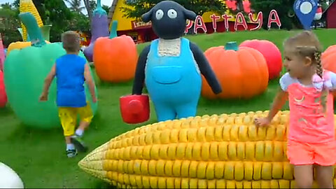 Roma and diana walking from sheep