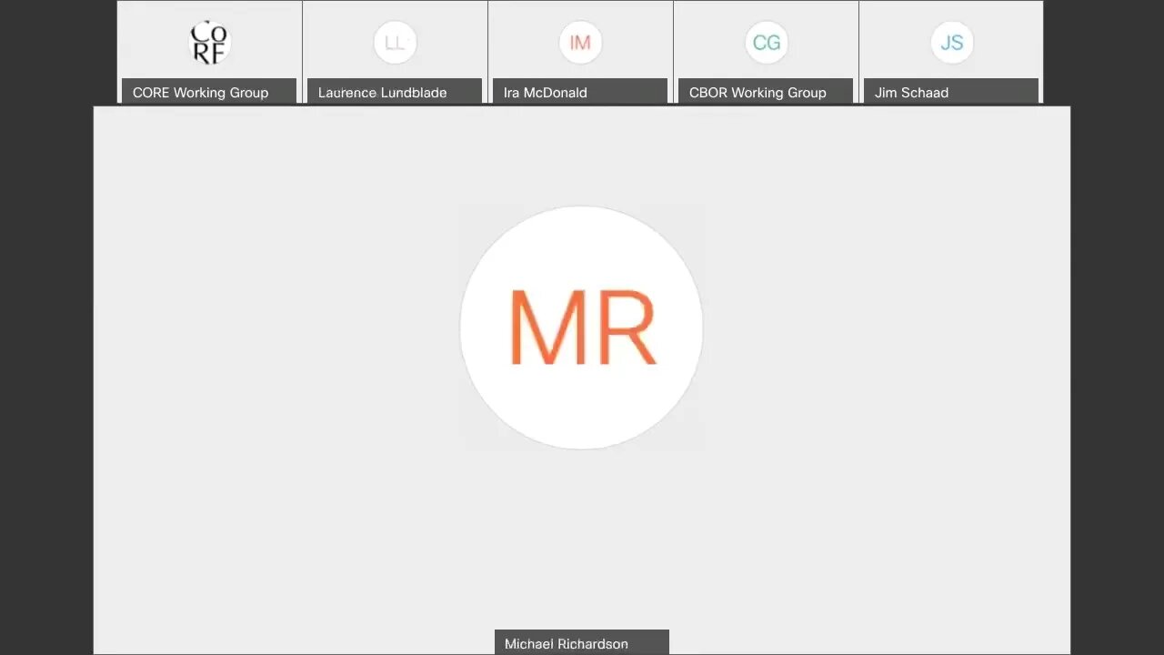 CBOR interim meeting, 2019 12 18