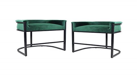 Modern Bucket Velvet Barstool Emerald Review